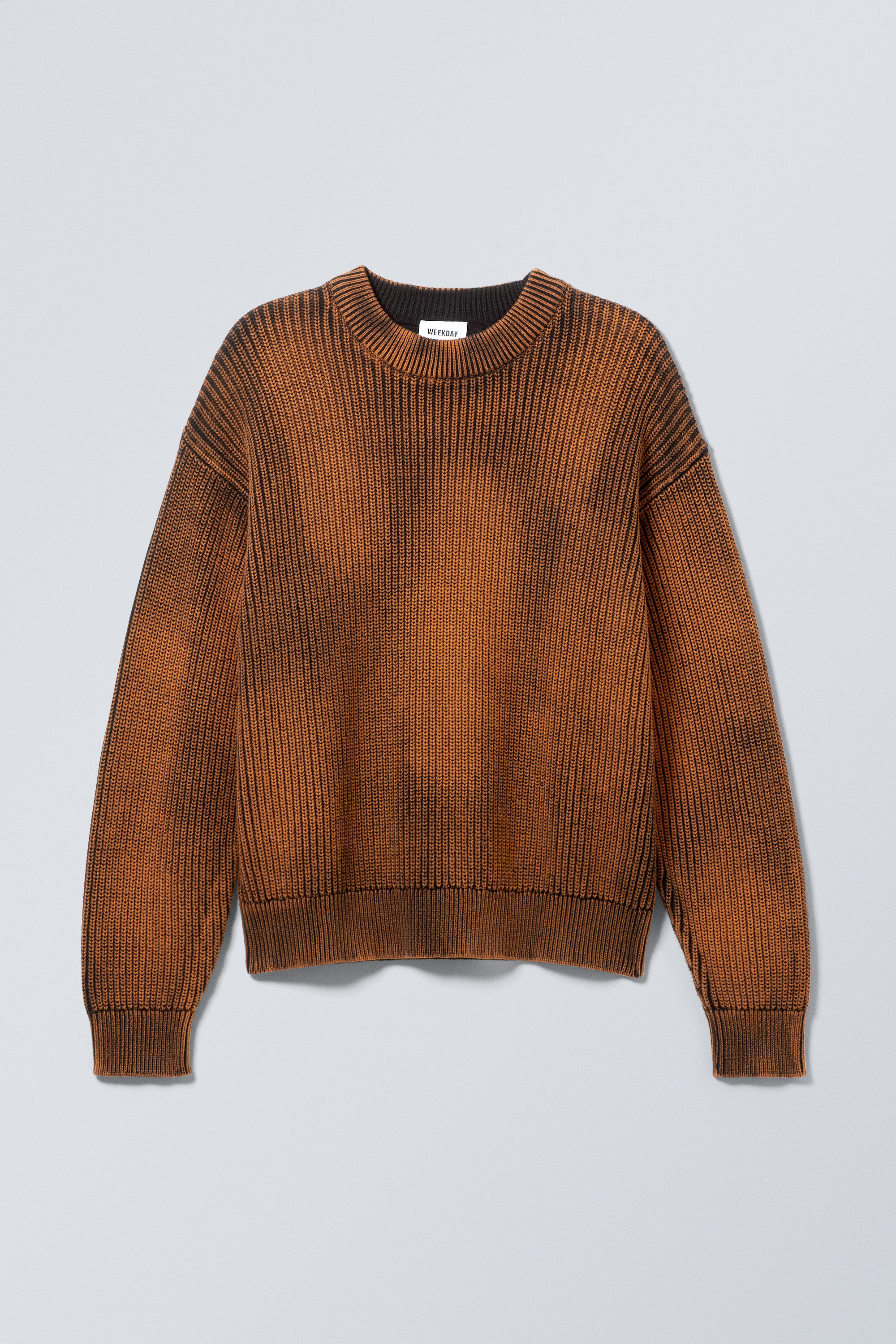 regular heavy knit sweater - Washed Dark Red | Weekday GB