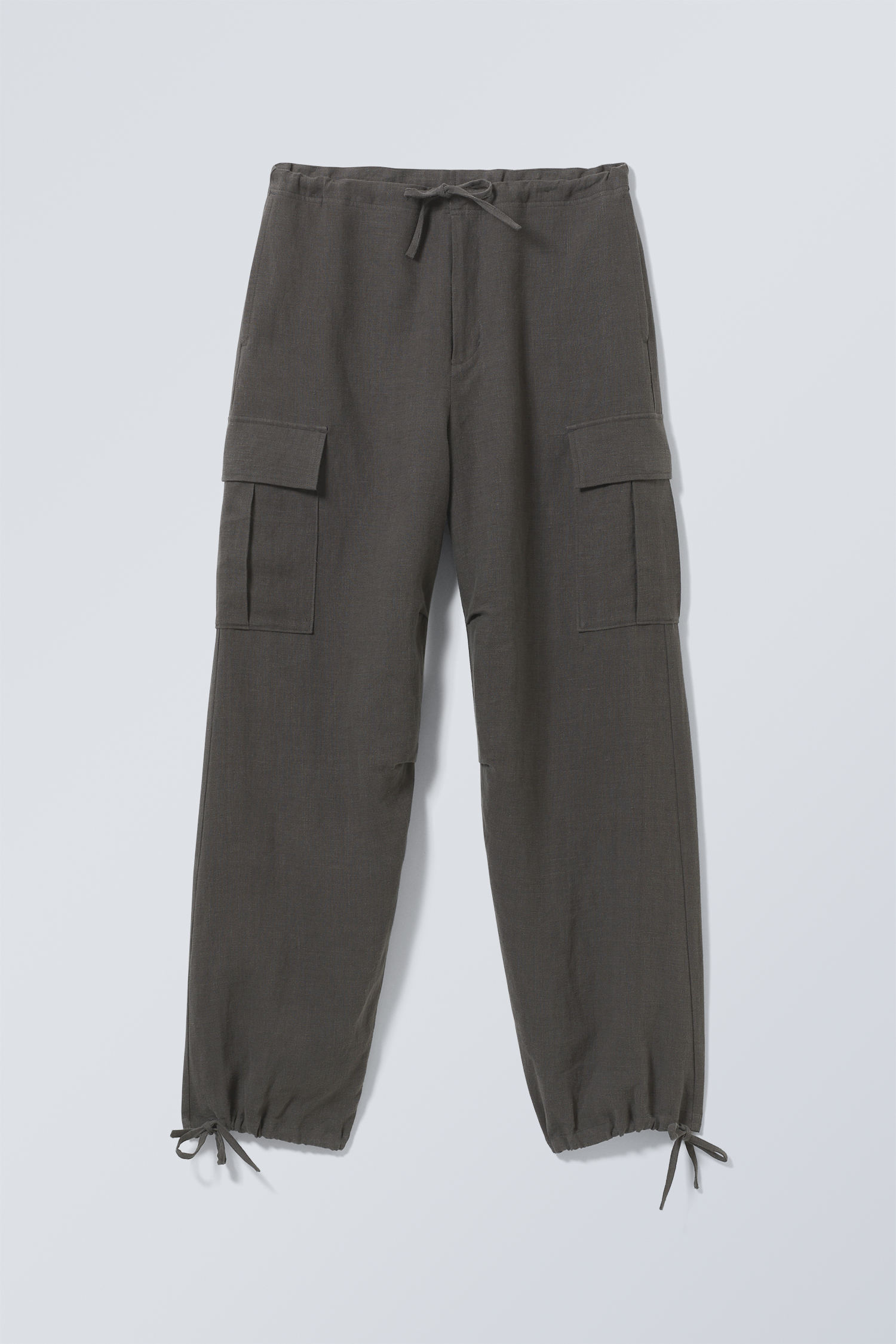 #808080 - Parachute Cargo Linen Trouser - 1