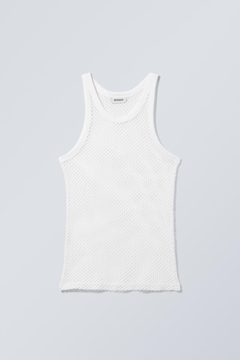 mesh tank top - White | Weekday WW