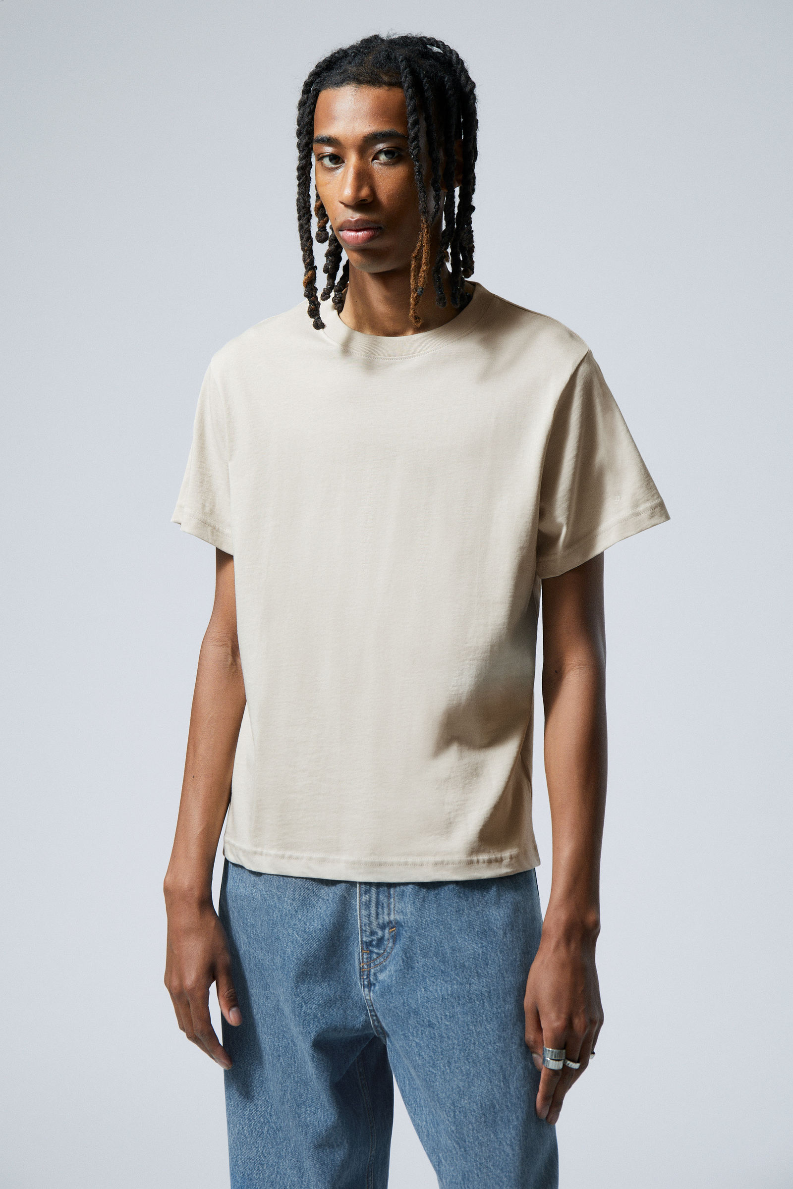 Light Dusty Mole - Short Boxy Heavyweight T-shirt - 1