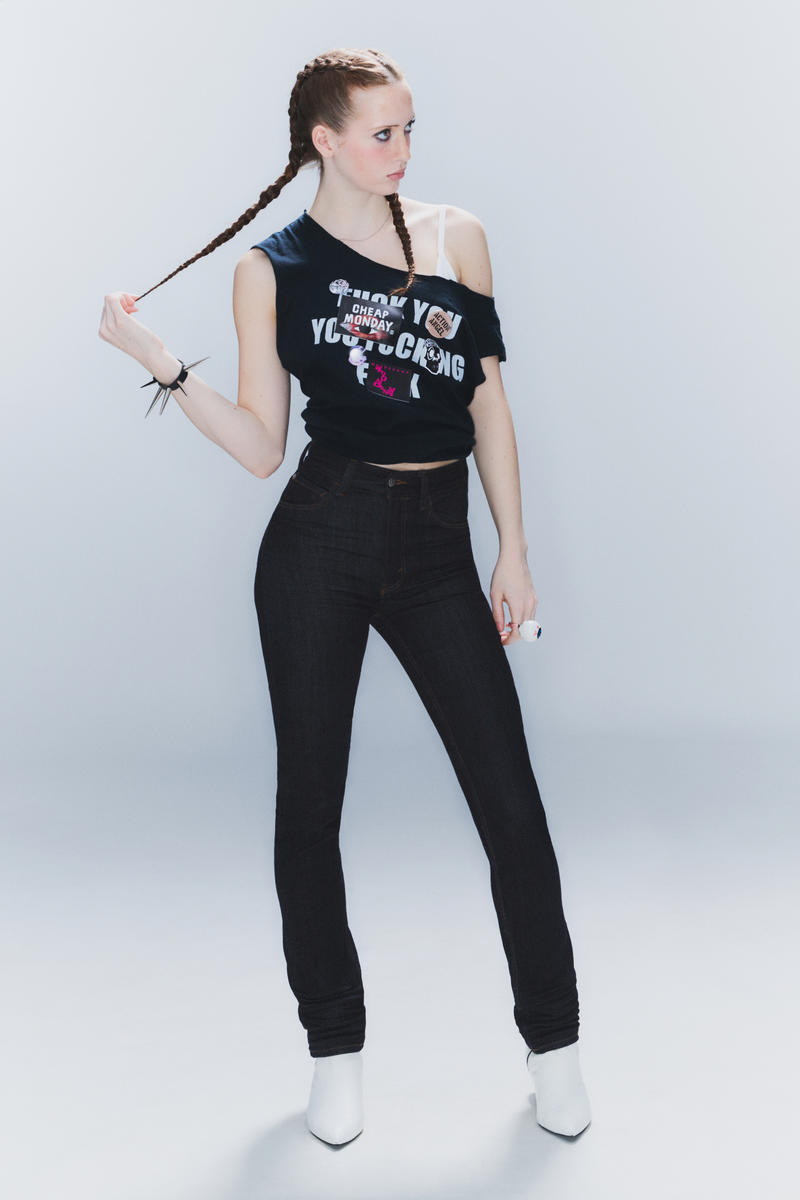 Cheap Monday Sleezie High Waist Skinny Jeans In Black