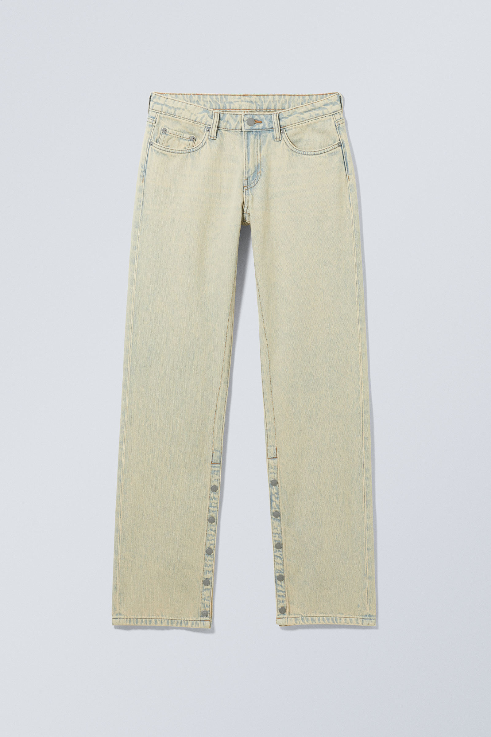 Sunbleached - Arrow Low Straight Slit Jeans - 1