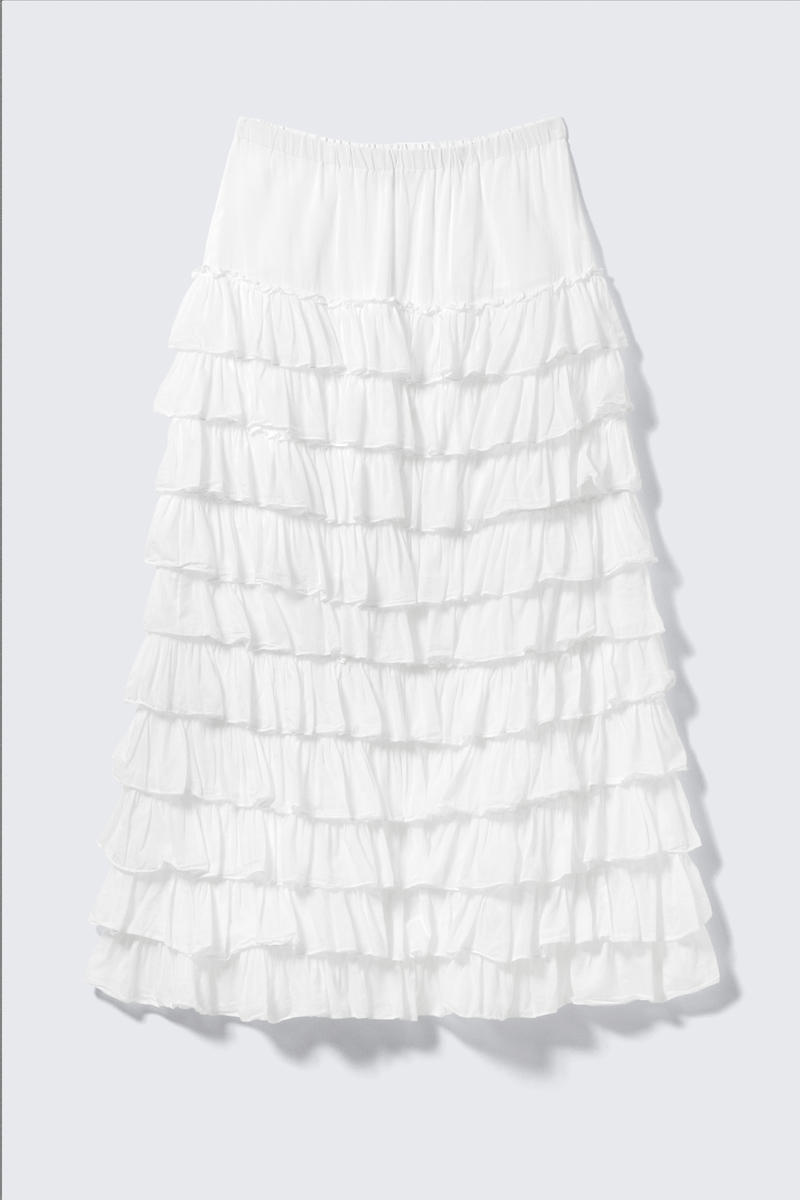 Weekday Tiered Frilled Maxi Skirt