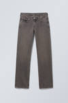 Clay Grey - Grey - Arrow Low Rise Regular Straight Leg Jeans - 2