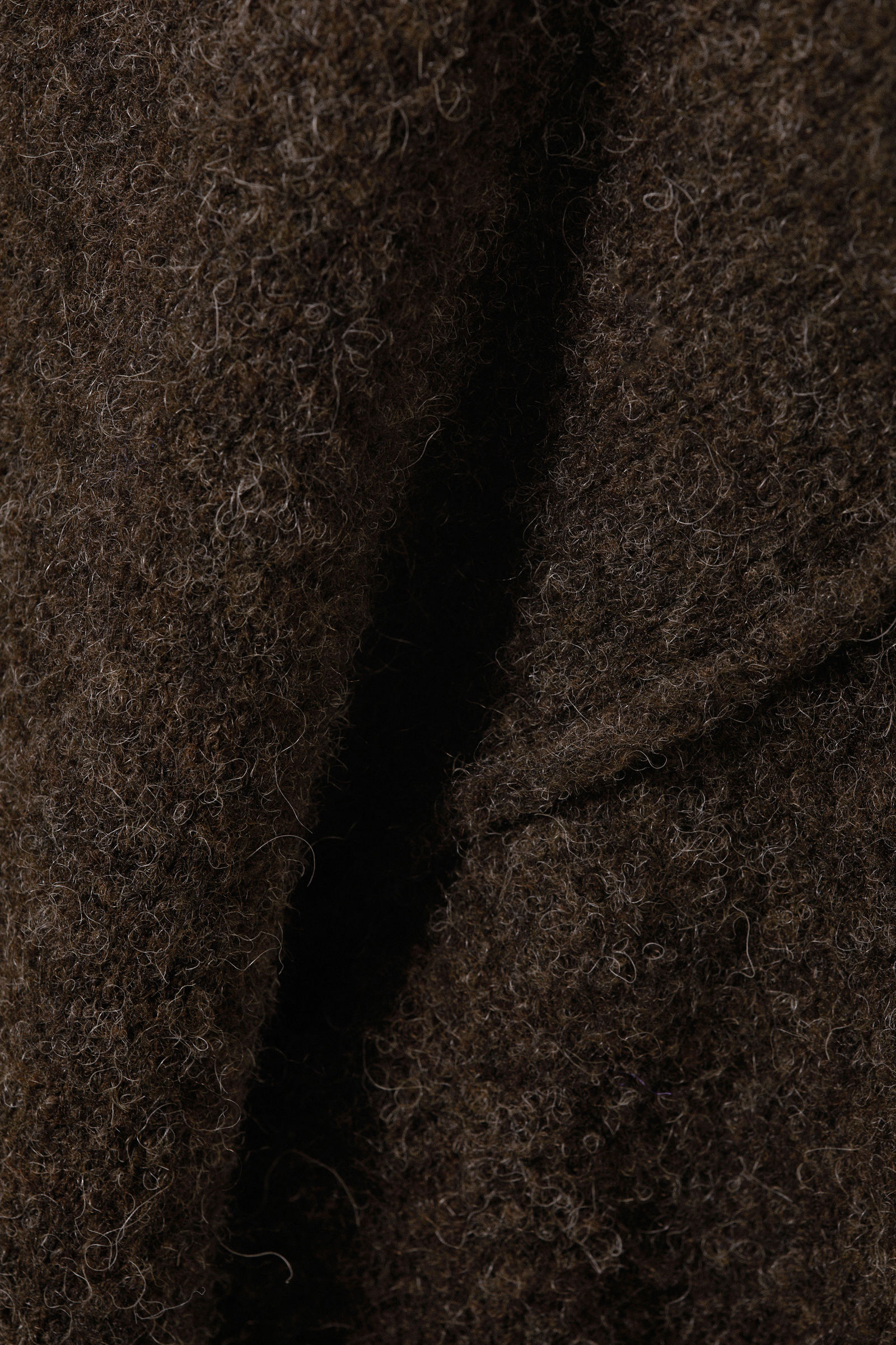 Dark Brown - Relaxed Knitted Sweater - 1