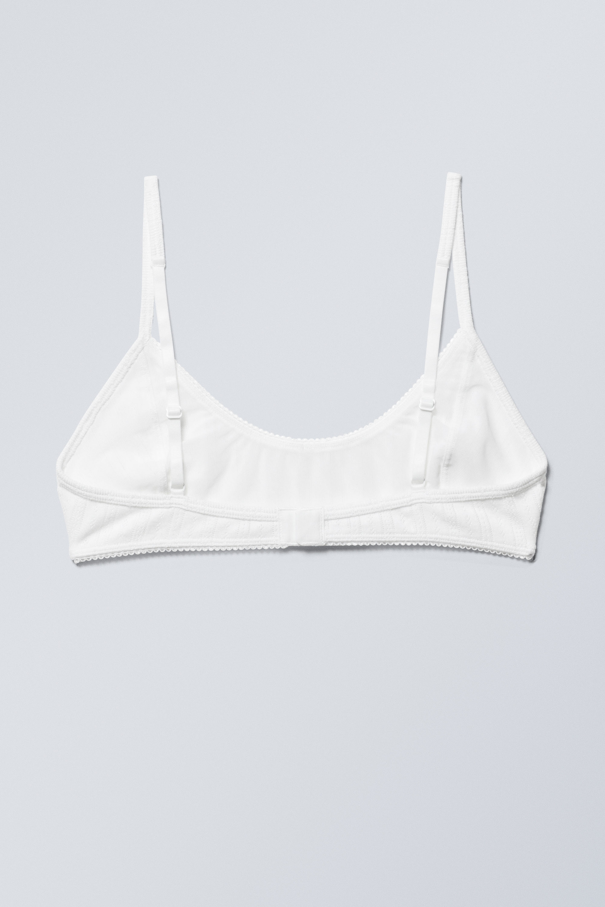 salsation cotton bra タイダイ pointelle scooped cotton bra - White | Weekday WW