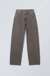 Clay Grey - Grey - Rail Mid Rise Loose Wide Leg Jeans - 2