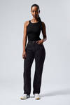 Tuned Black - Black - Resolute Curve High Waisted Regular Straight Jeans - 0