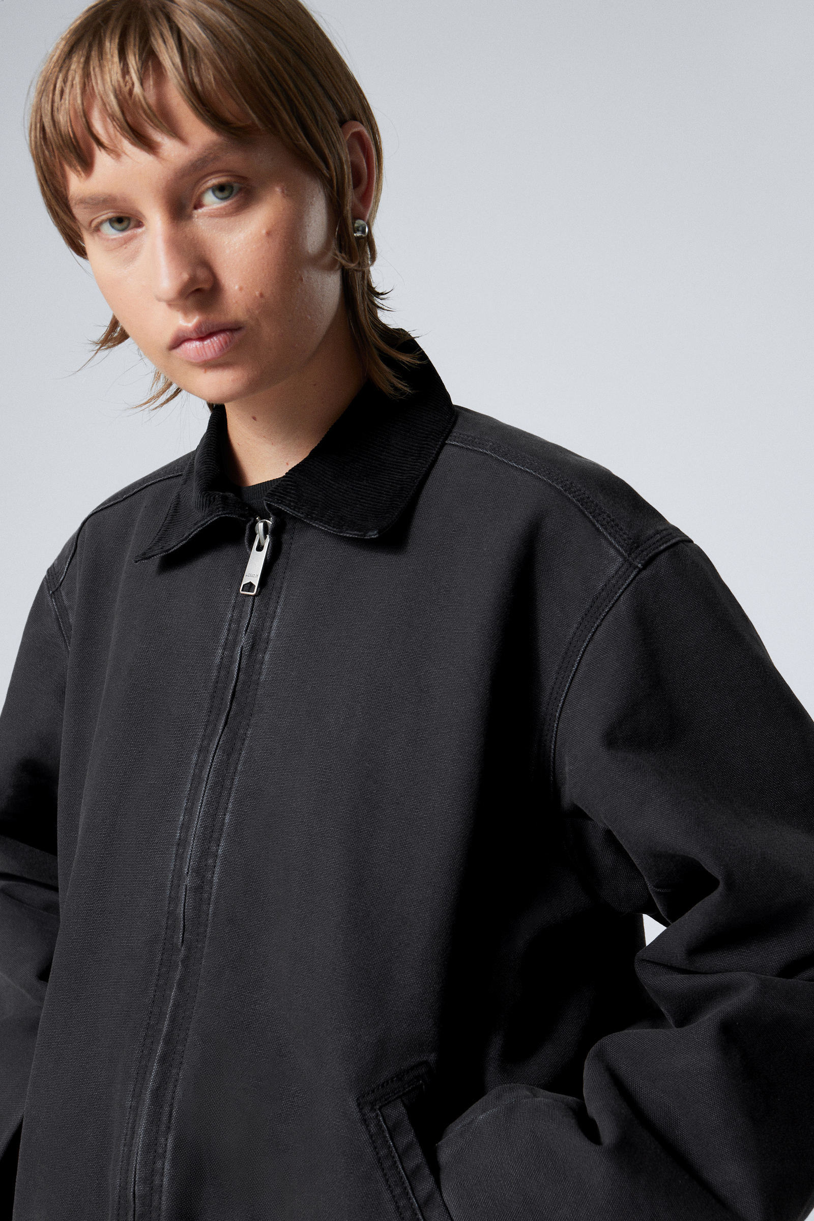 Black canvas jacket best sale