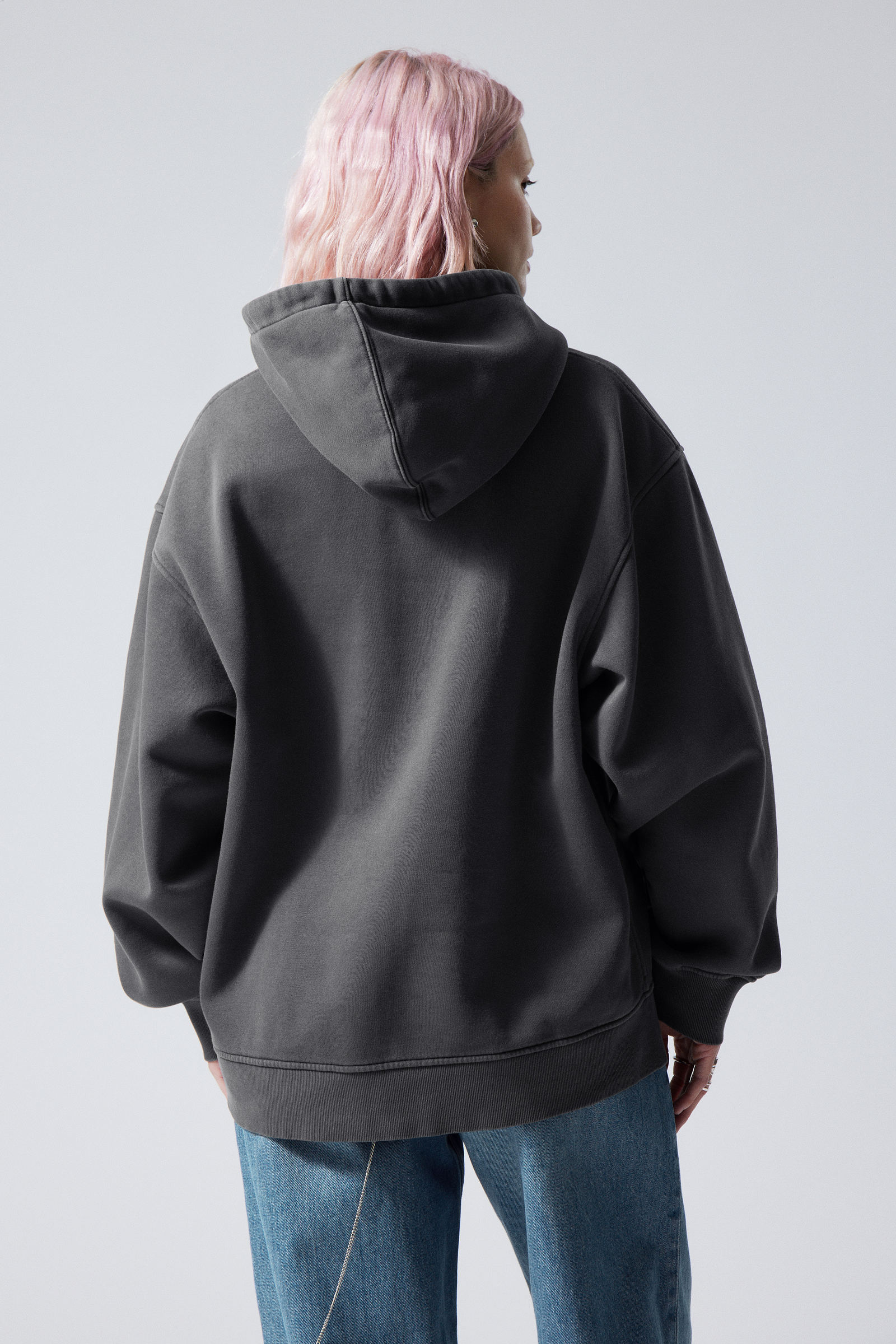 #3A3A3D - Essence Washed Oversized Hoodie - 2
