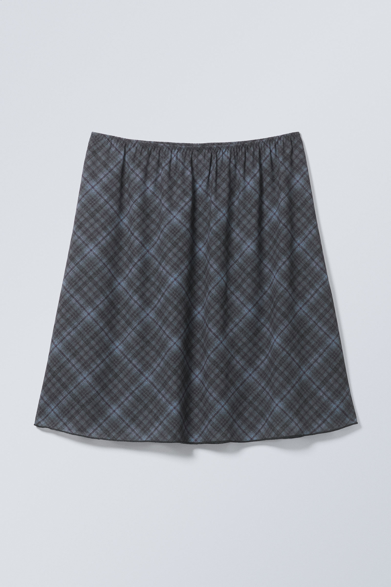 Grey plaid skirt knee length hotsell