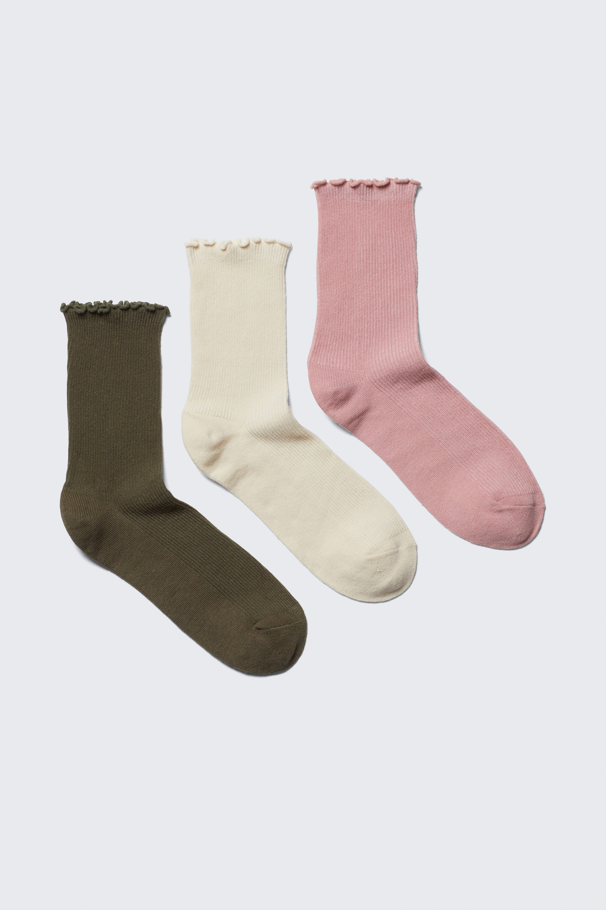 W Face 3-Pack Socks (ホワイト,ネイビー,グリーン) W Face 3-Pack Socks (ホワイト,ネイビー,グリーン)