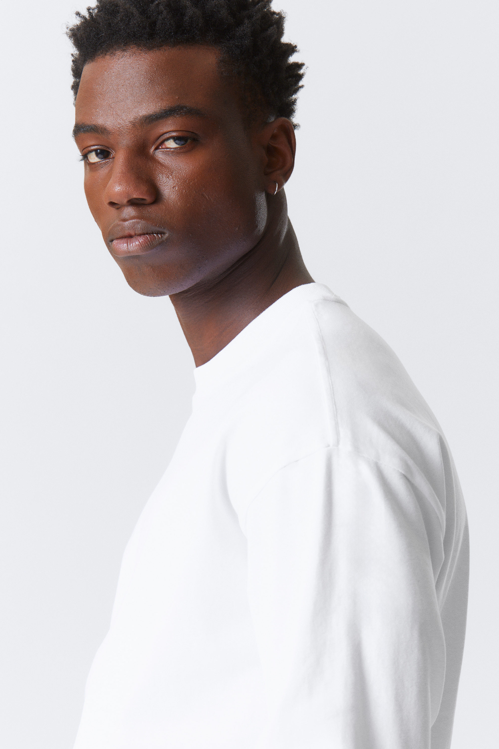 great boxy long sleeve t-shirt - White | Weekday WW
