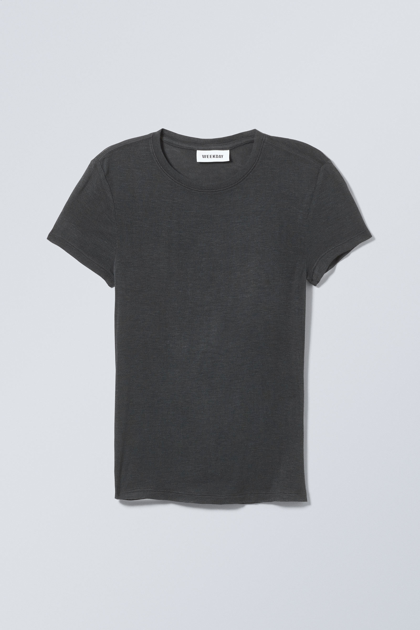 Off Black - Soft Sheer Fitted Tshirt - 3