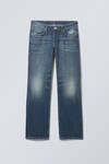 Mine Blue - Medium Blue - Arrow Low Rise Regular Straight Leg Jeans - 1