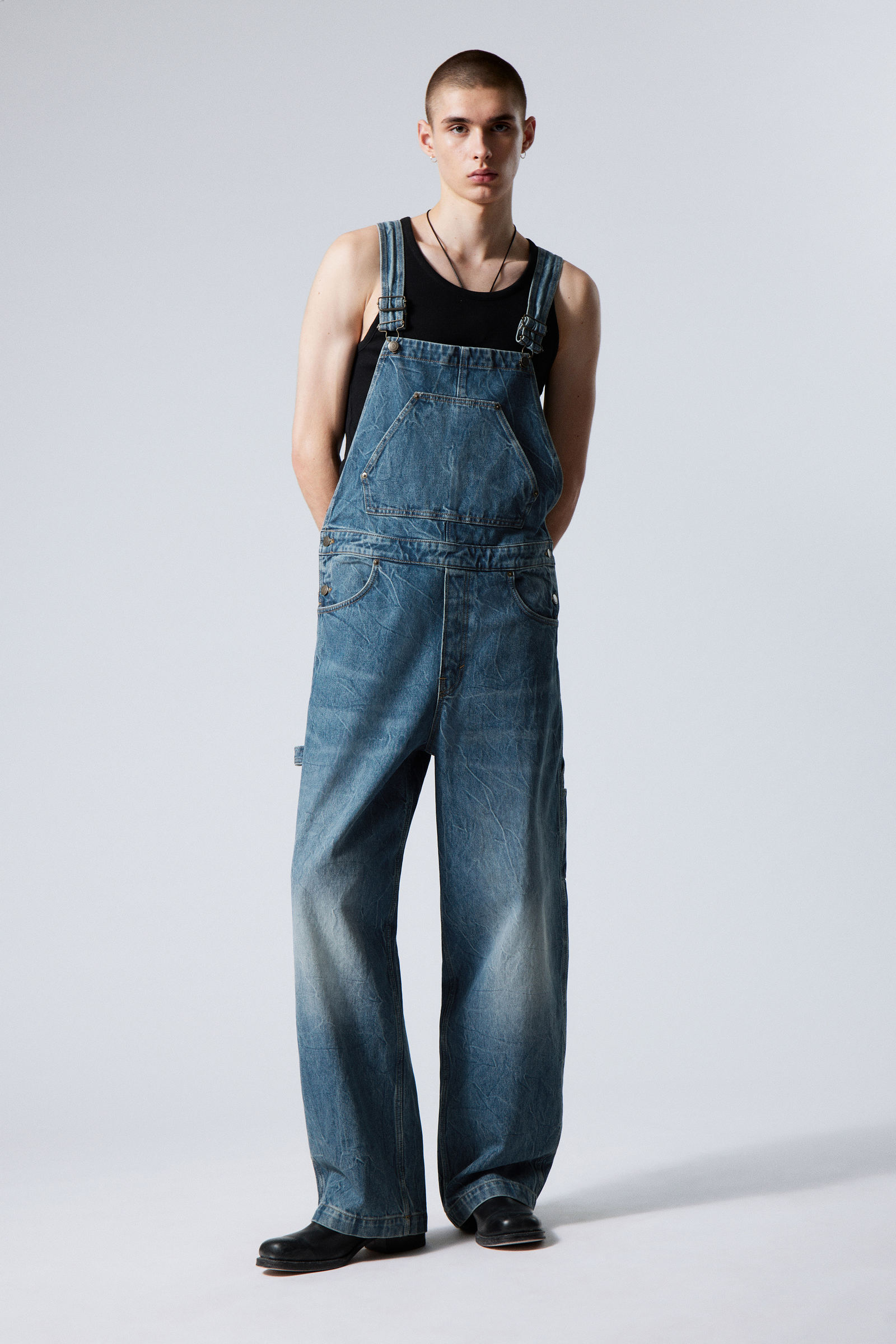 #79829D - Astro Loose Fit Dungarees - 2
