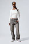 Clay Grey - Grey - Galaxy Loose Straight Leg Jeans - 4