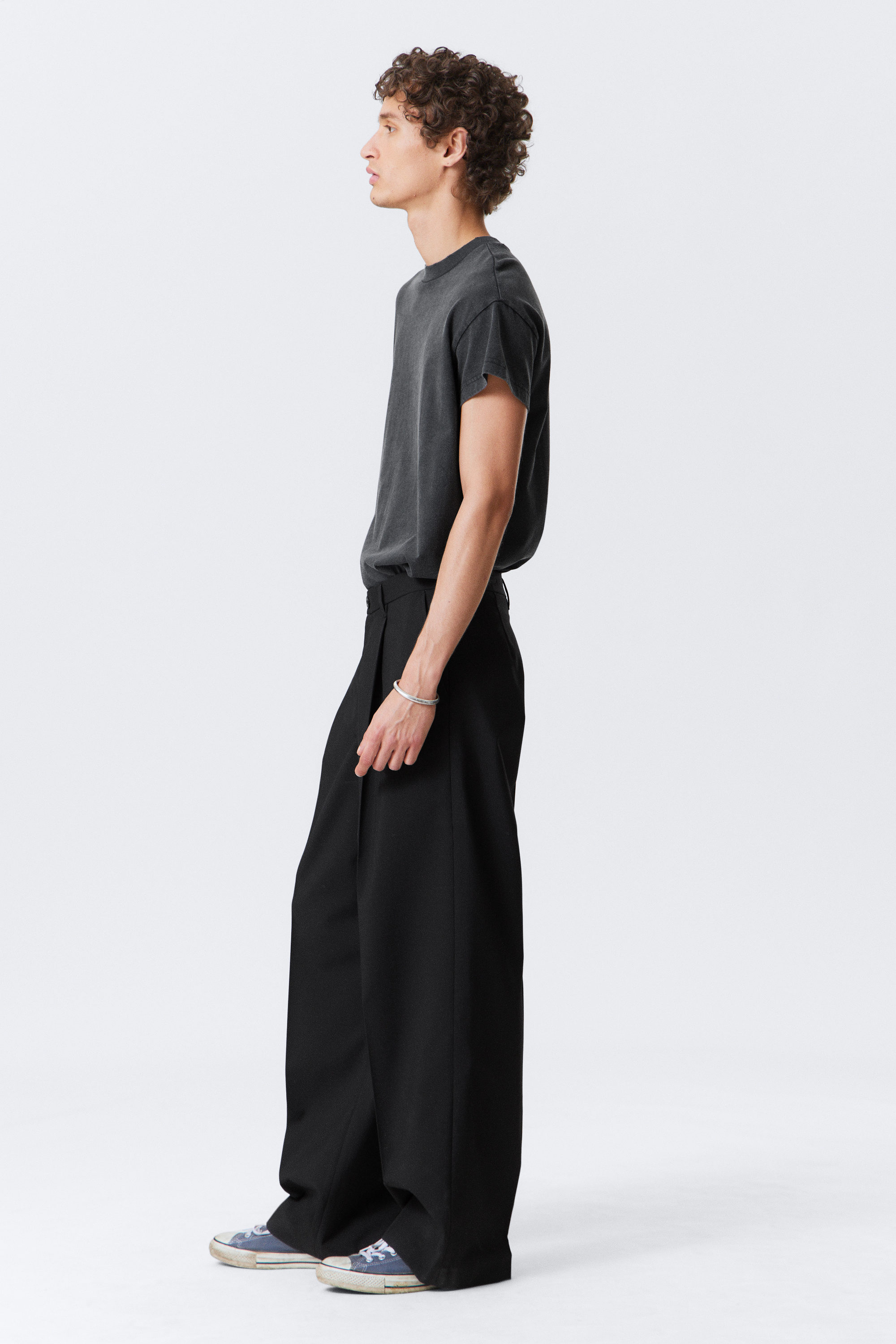 uno loose suit trousers - Black | Weekday WW uno loose suit trousers - Black | Weekday WW