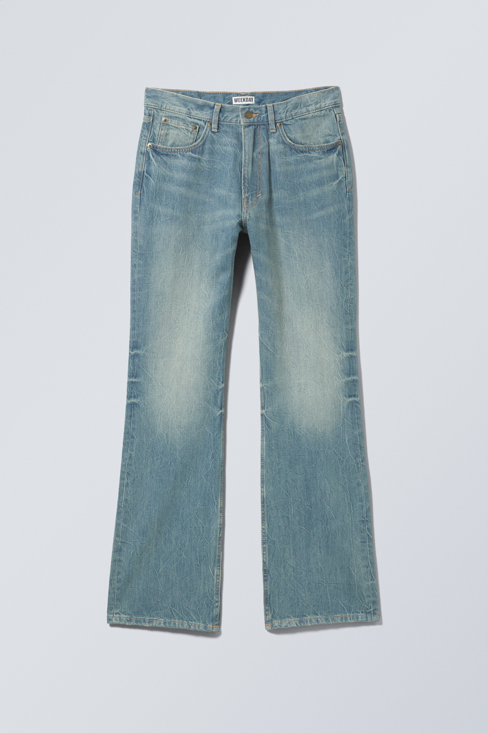 mercury relaxed bootcut leg workwear jeans - Cyan Dust
