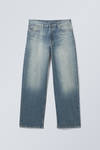 Jackpot Blue - Mittelblau - Sphere Low Waist Loose Straight Leg Jeans - 0