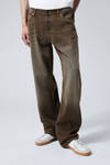 Topaz - Dark Brown - Sphere Low Rise Loose Straight Leg Jeans - 1