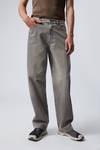 Clay Grey - Grey - Galaxy Loose Straight Leg Jeans - 1