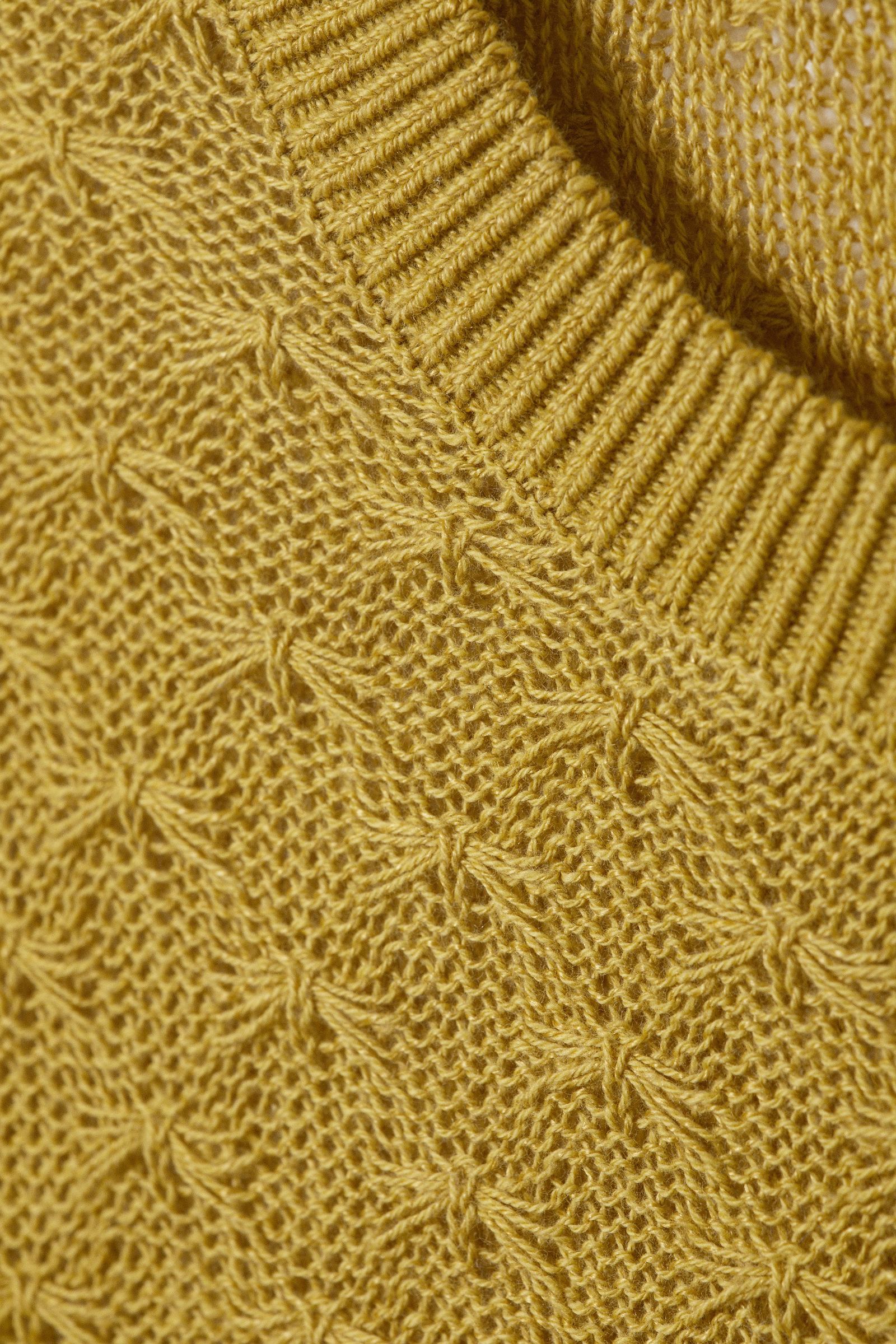 #B7A86B - Krille Regular Linen Mix Sweater - 2