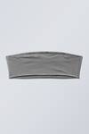 Grey Shimmer - Shine Bandeau Bikini Top - 1