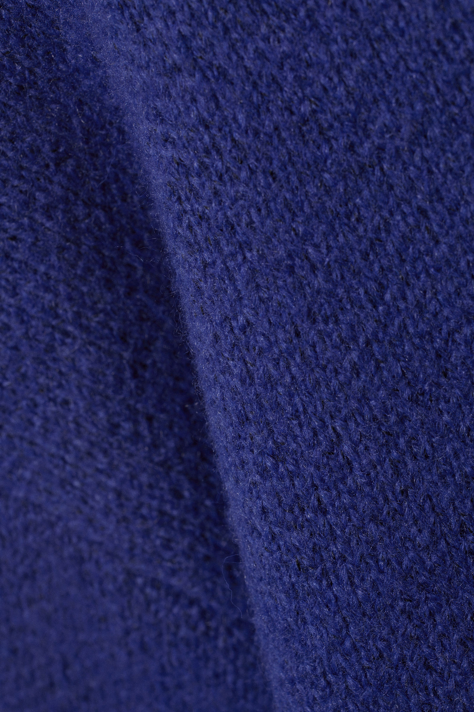 Bright Blue - Teo Oversized Wool Blend Knit Sweater - 3