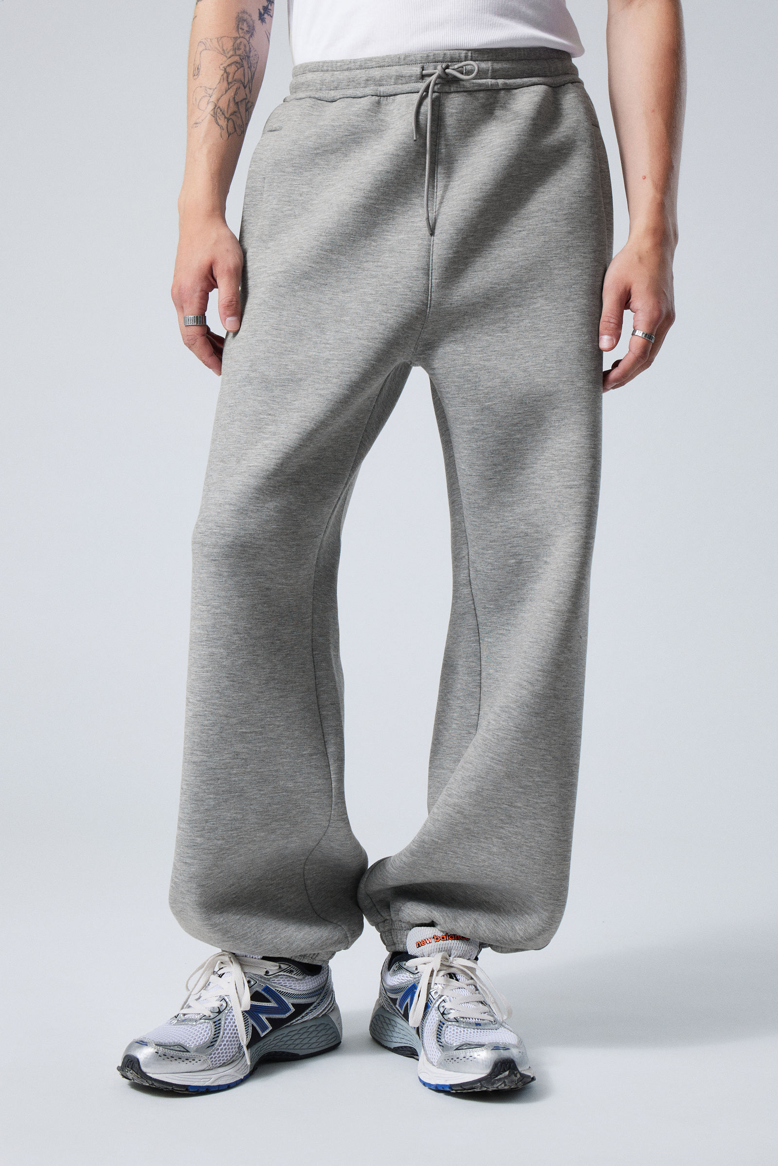 Grey Melange - Simon Scuba Sweatpants - 1