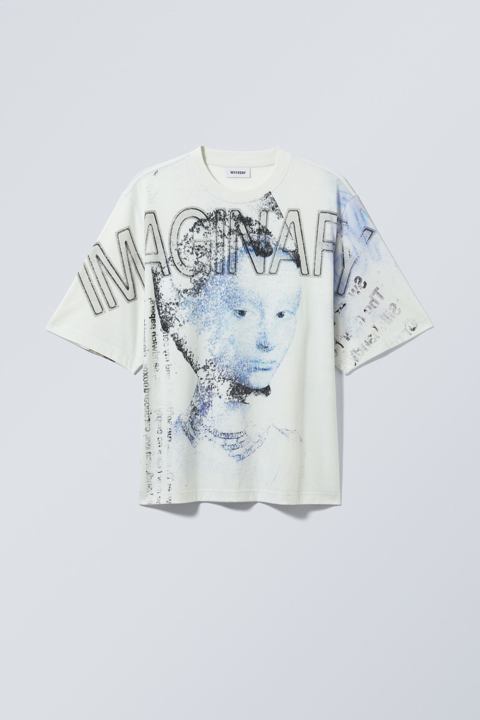 #FFFFFF - Loose Fit Printed Tshirt - 1
