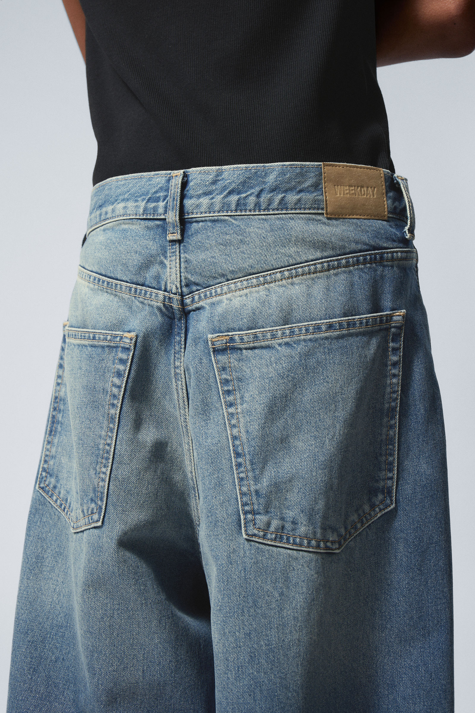 Jackpot Blue - Mellanblå - Astro Loose Baggy Leg Jeans - 7