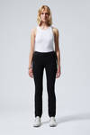 Black Rinse - Black - Spare Mid Rise Skinny Leg Jeans - 1