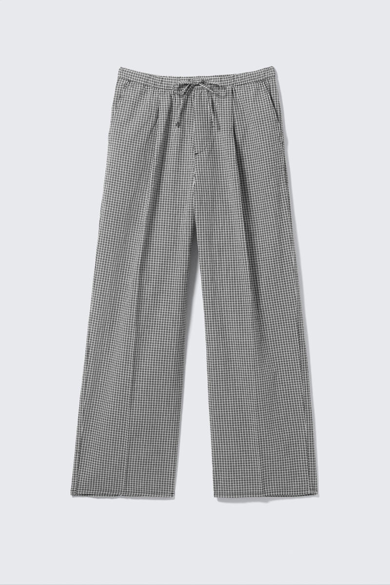 Weekday Checked Loose Cotton Trousers