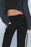 Extra Black Rinse - Flare Low Waist Flared Skinny Jeans - 4