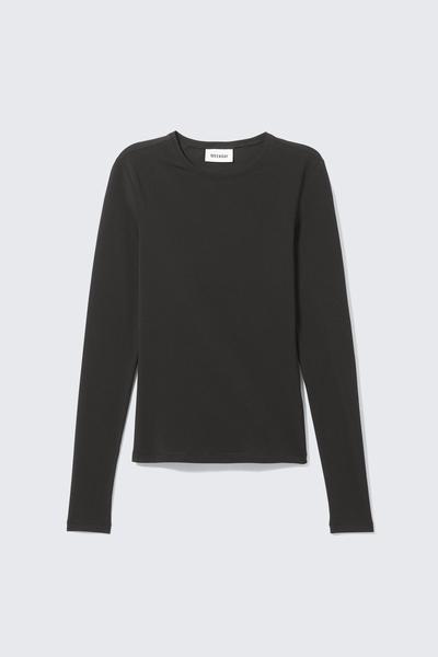 Fitted Long Sleeve Knit - Resale | Black/White
