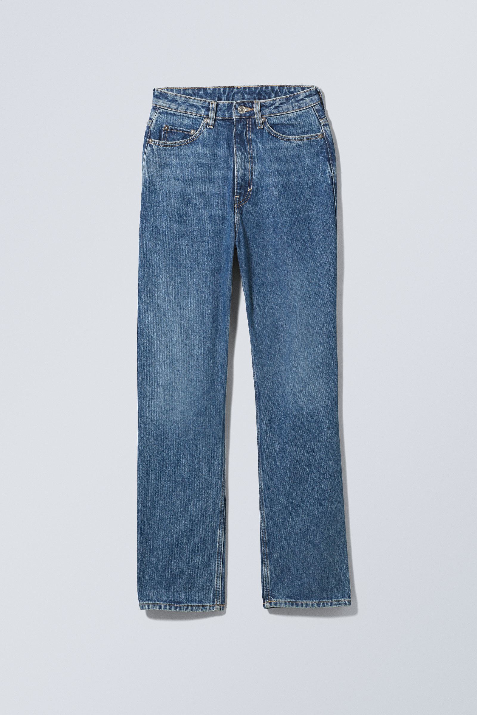 rowe extra high straight jeans - Sea Blue | Weekday DK