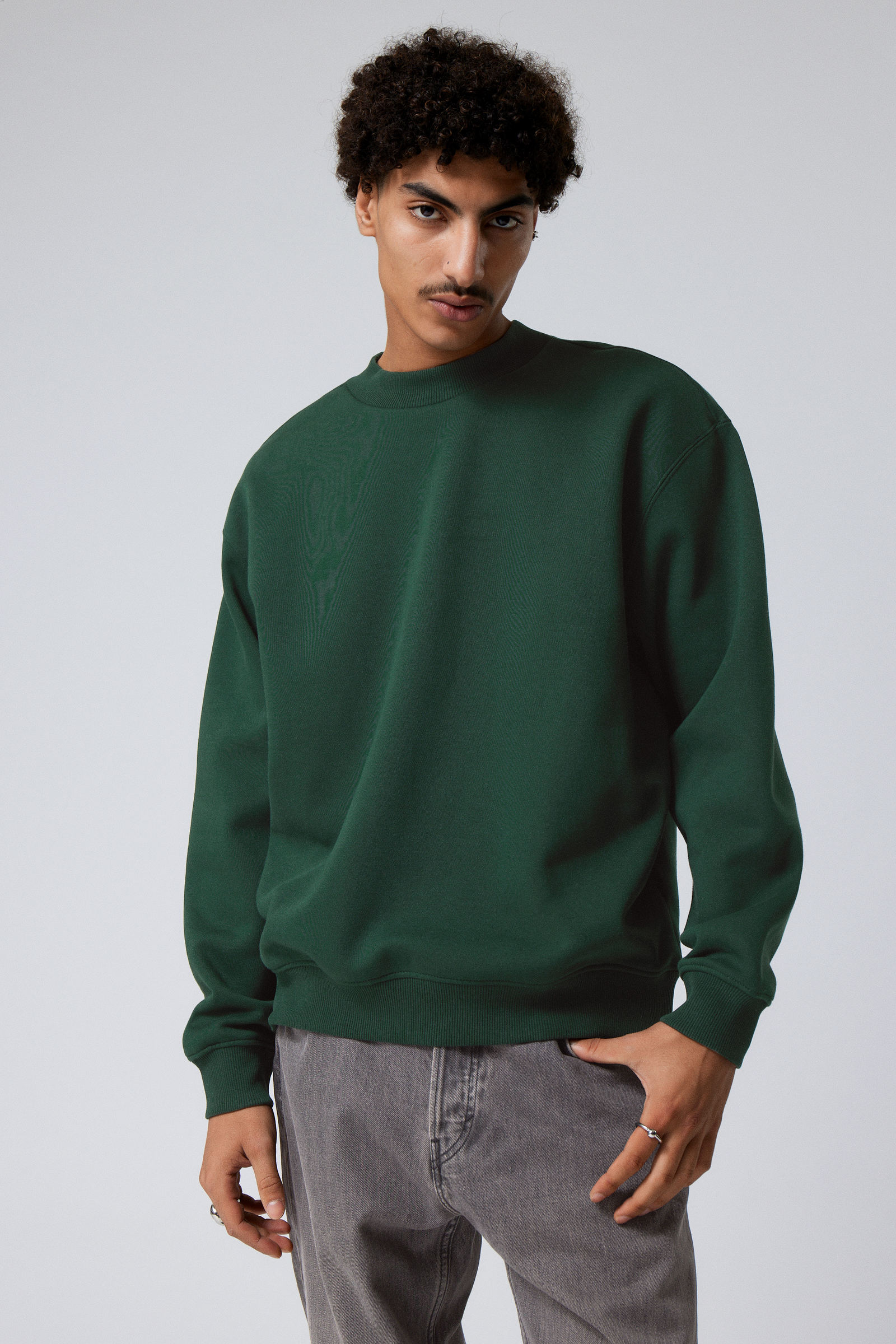 Dark Green - Relaxed Heavyweight Sweatshirt - 0