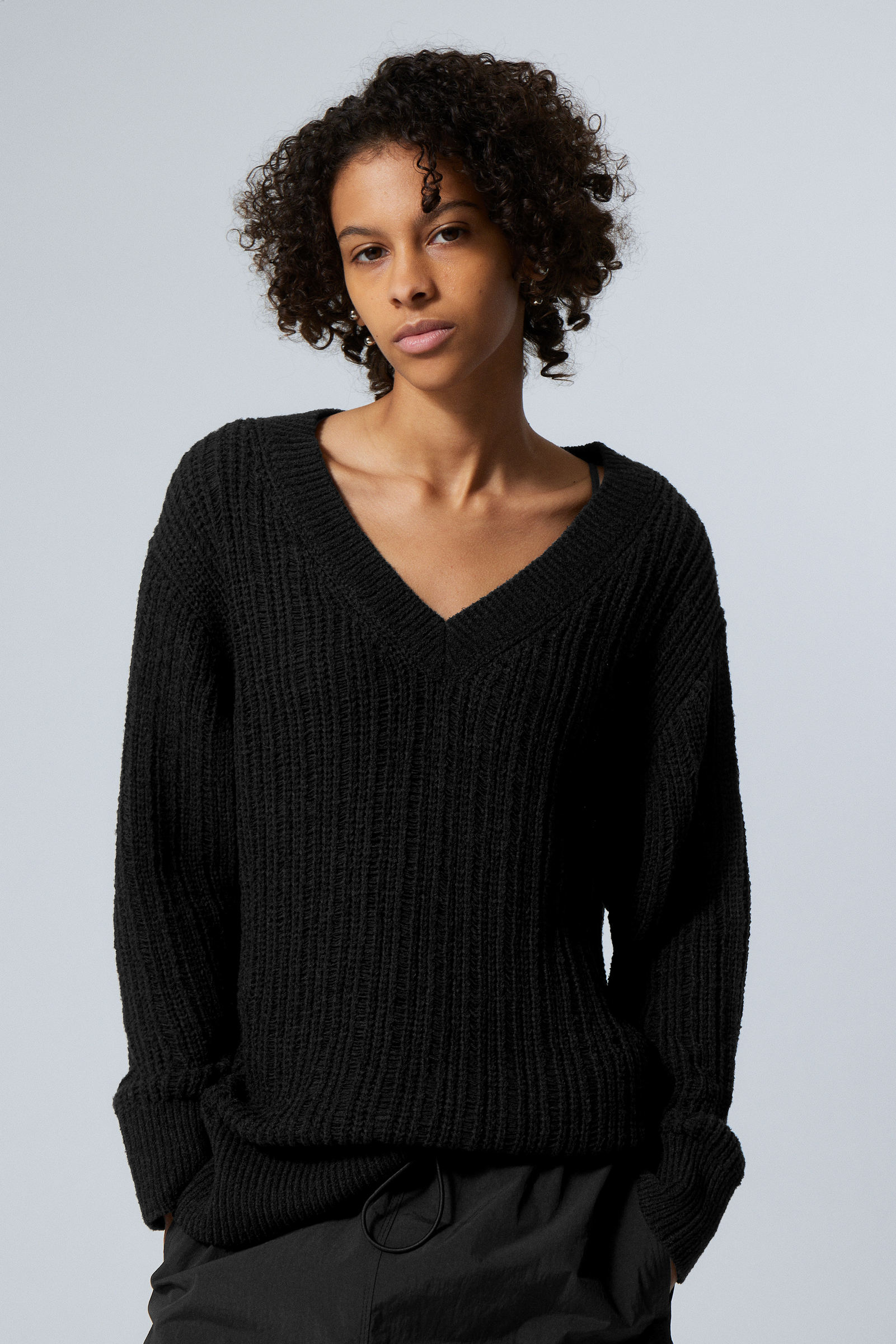 #272628 - Farila Oversized Distressed Sweater - 1
