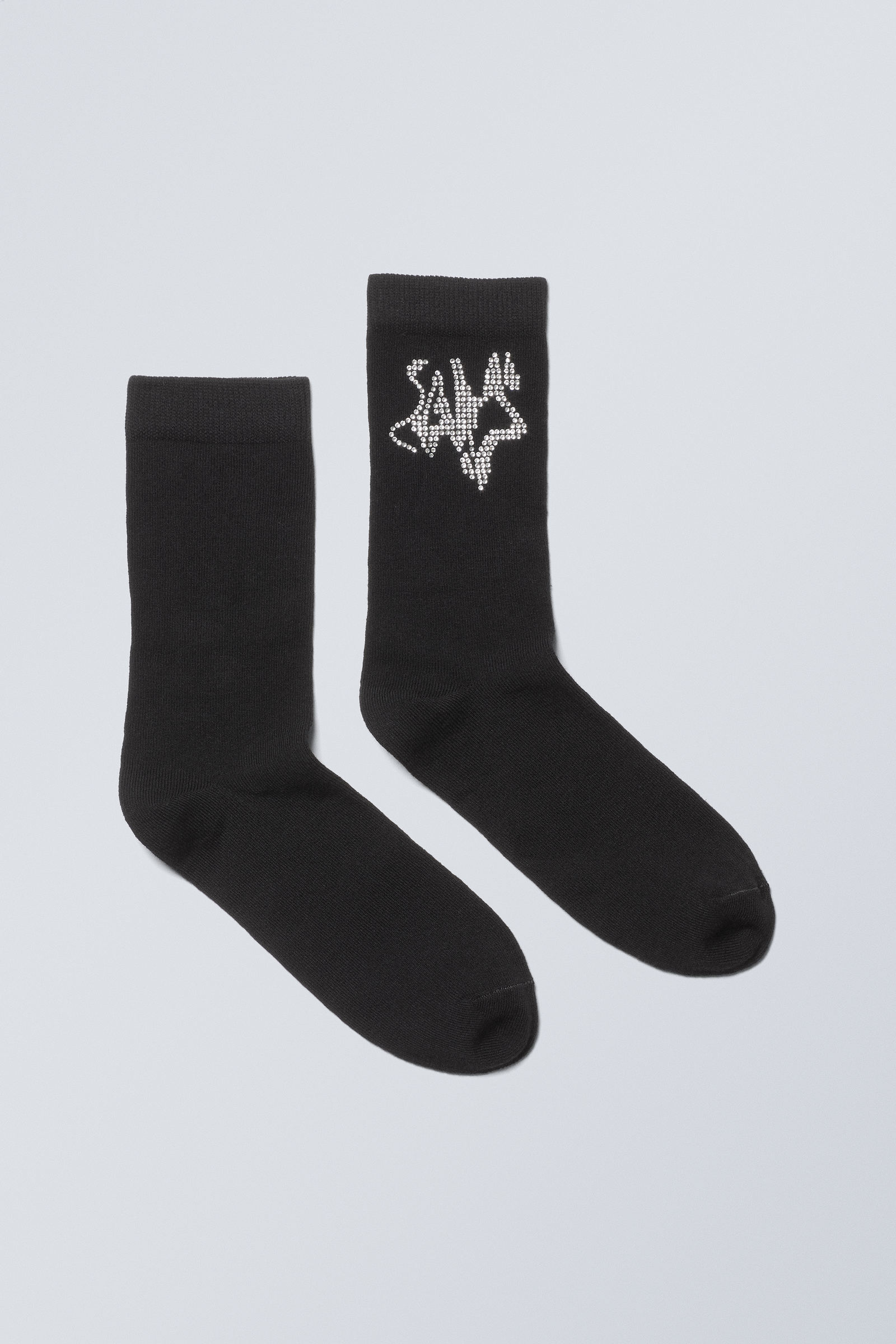 #272628 - Cotton Rhinestone Socks