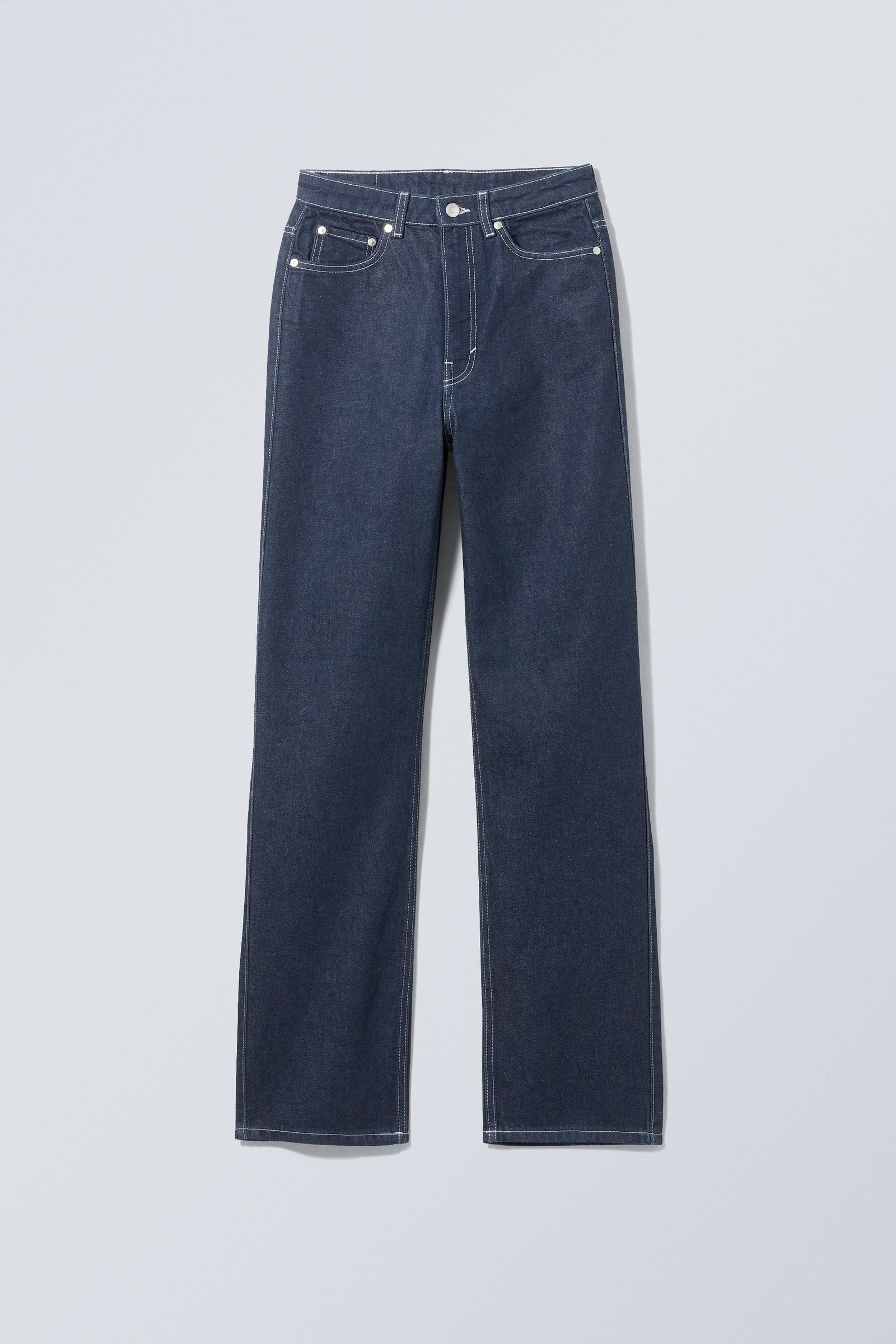 #0000FF - Rowe Extra High Straight Jeans - 1