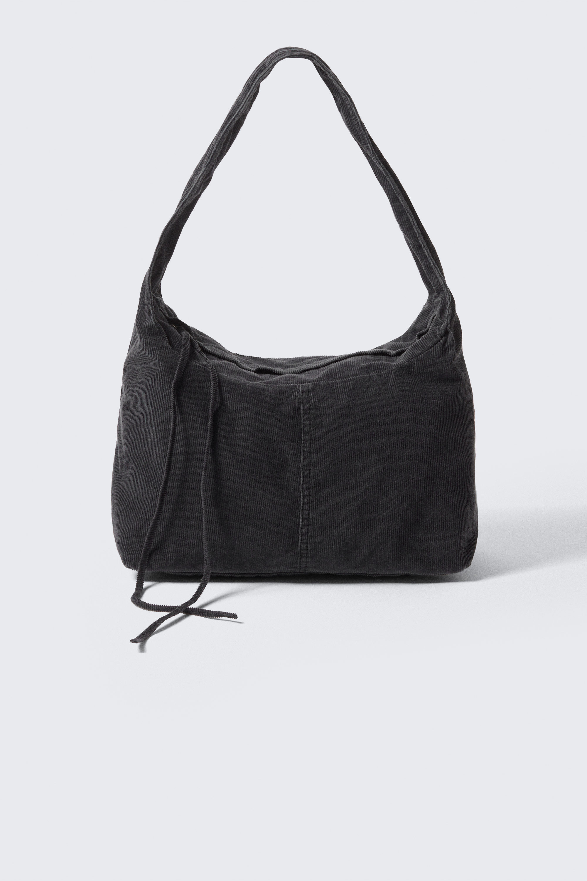 ●Mardi Mercredi●CORDUROY SHOULDER BAG CYLINDER_CAMEL rectangular corduroy shoulder bag - Black | Weekday WW