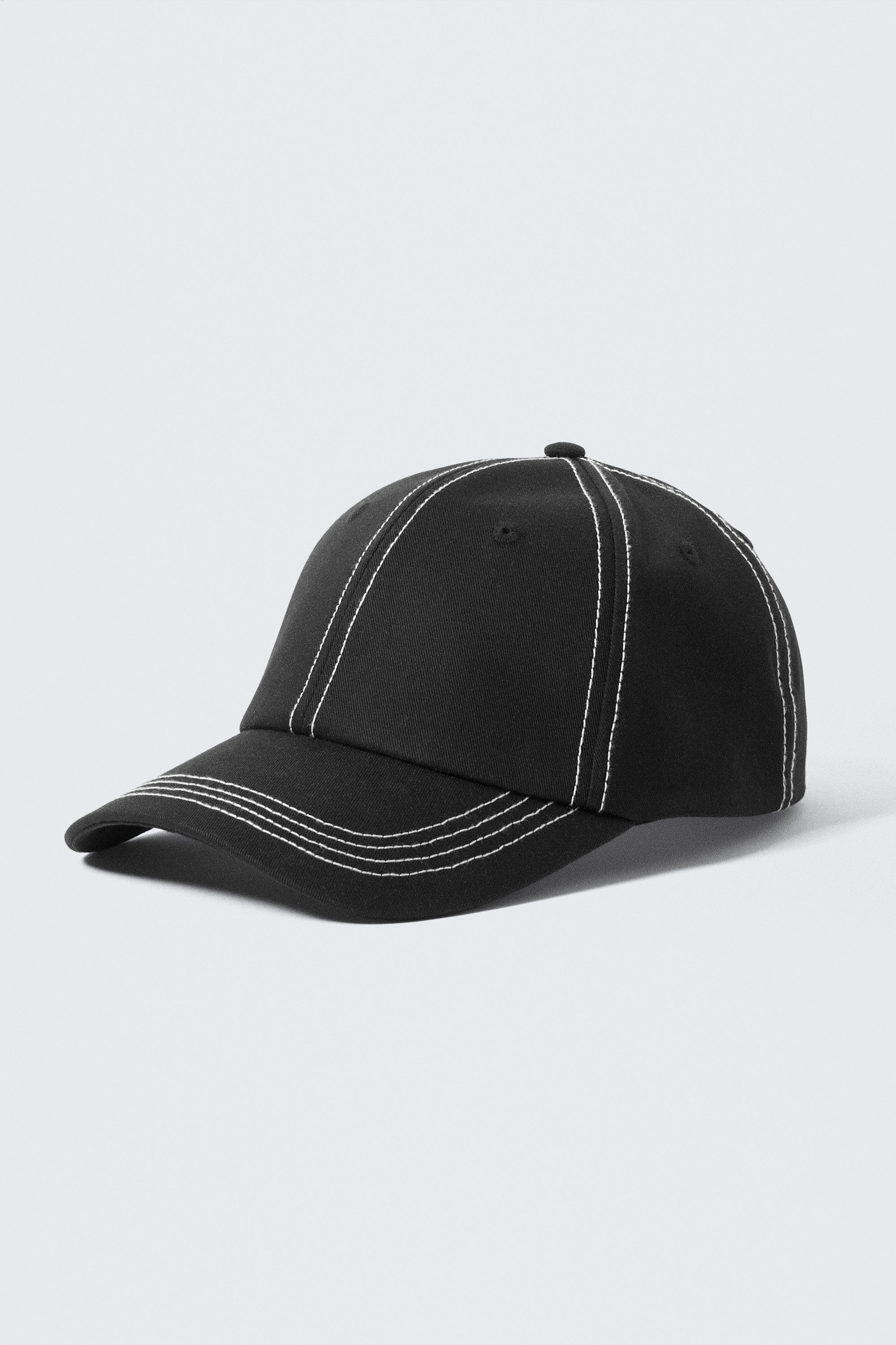 stitched baseball cap - Black - White Stitching | Weekday WW