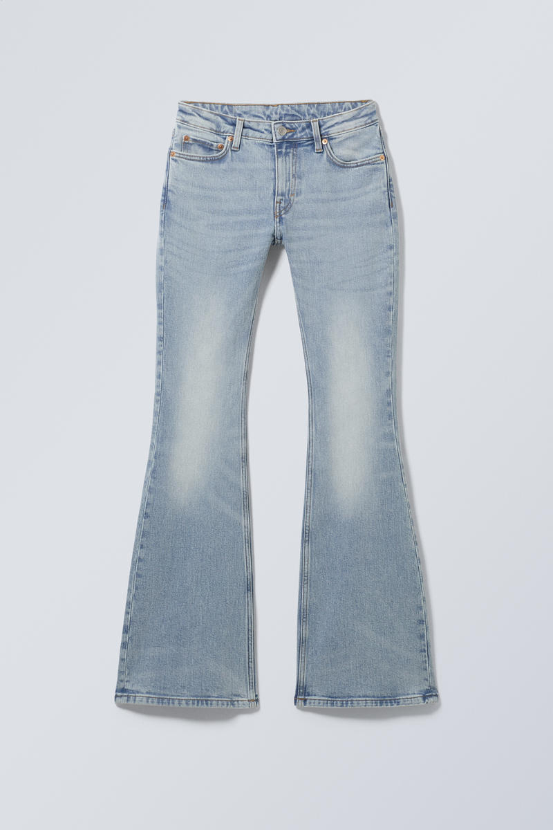 flame low flared jeans - Stone Blue - Blå | Weekday SE