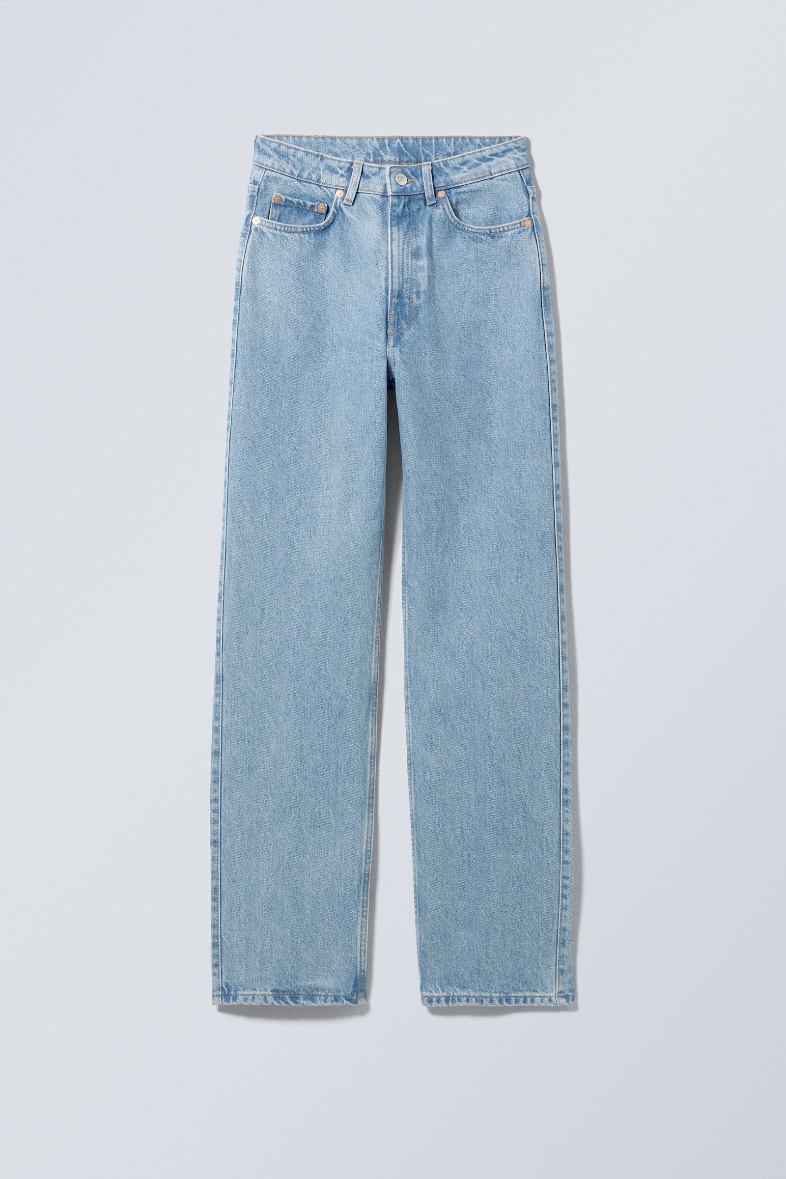 rowe extra high straight jeans - Pool blue | Weekday DK