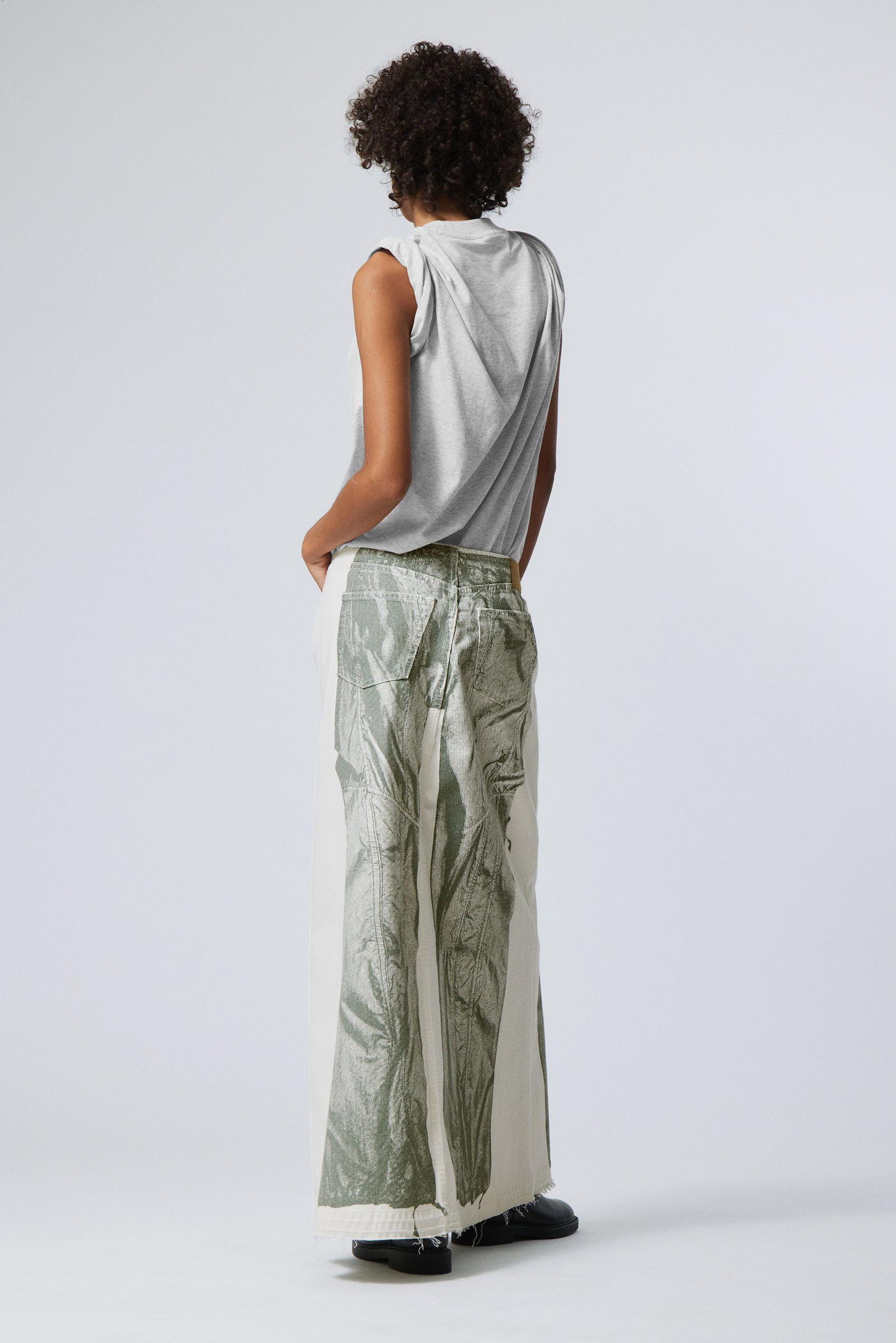 #E9E4DA - Anaheim Denim Long Print Skirt - 2