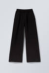 Black - Loose Long Heavyweight Sweatpants - 3