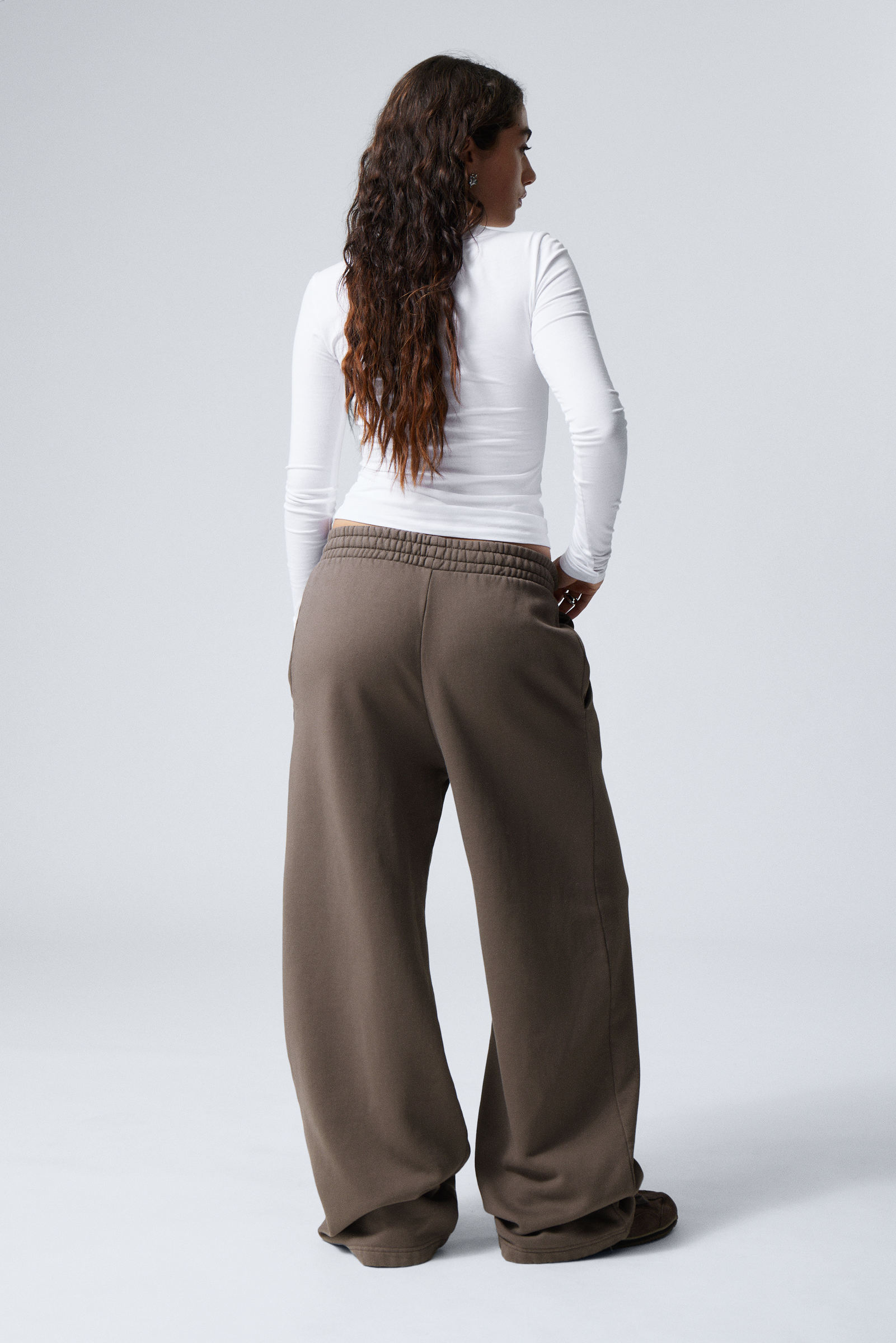 Washed Dark Mole - Loose Long Heavyweight Sweatpants - 3