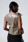 Metallic Mole - Sleeveless Metallic Strap Top - 3