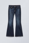 Vein Blue - Dunkelblau - Flame Low Waist Slim Flared Leg Jeans - 2